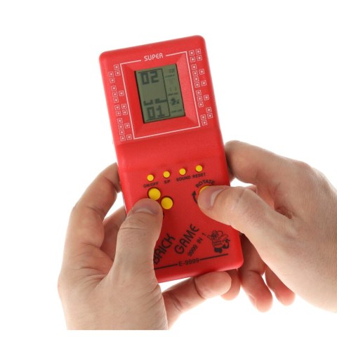Gra Gierka Elektroniczna Tetris 9999in1 czerwona Gra Gierka Elektroniczna Tetris 9999in1 czerwona