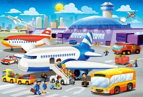 Puzzle układanka 40 elementów Lotnisko 4+ CASTORLAND Puzzle układanka 40 elementów Lotnisko 4+ CASTORLAND