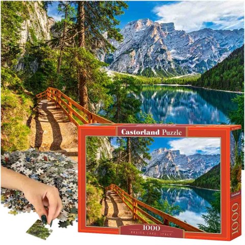 Puzzle układanka 1000 elementów Jezioro Braies Włochy 68 x 47 cm CASTORLAND Puzzle układanka 1000 elementów Jezioro Braies Włochy 68 x 47 cm CASTORLAND