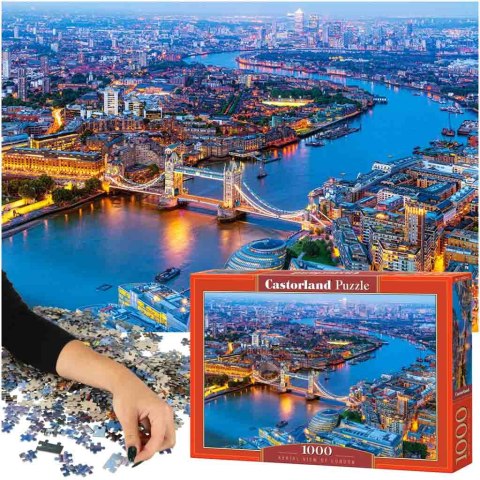 Puzzle układanka 1000 elementów Widok z lotu ptaka na Londyn 68 x 47 cm CASTORLAND Puzzle układanka 1000 elementów Widok z lotu ptaka na Londyn 68 x 47 cm CASTORLAND