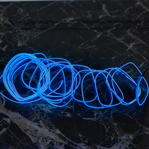 Oświetlenie ambientowe LED do samochodu / auta USB / 12V taśma 5m niebieska